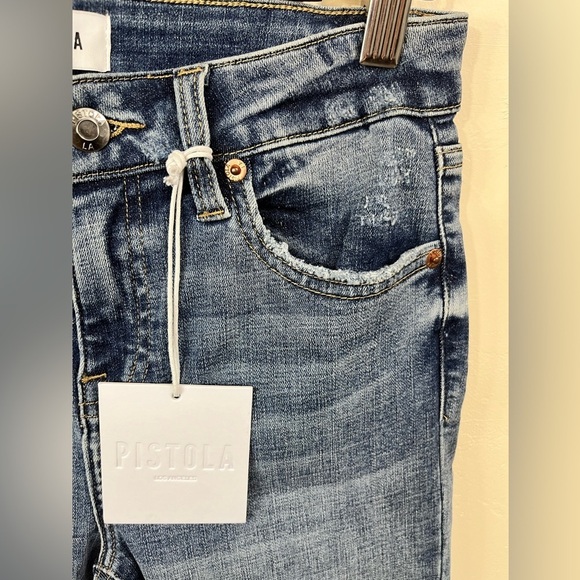 NWT Pistola Audrey Figueroa Crop Mid Rise Skinny Stretch Denim Jeans Size 26 - Picture 6 of 12